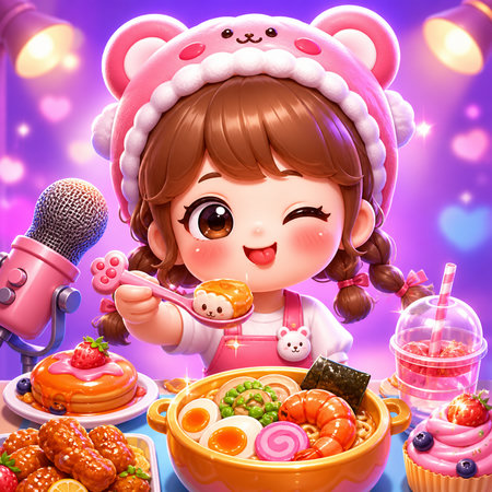 ASMR Girl: Livestream Mukbang