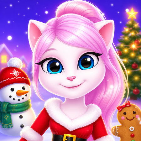 Cat Girl Christmas Decor Game